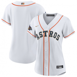Women's Houston Astros Blank White 2023 Gold Collection With World Serise Champions Patch