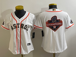 Women's Houston Astros White 2023 Gold Collection With World Serise Champions Patch Team