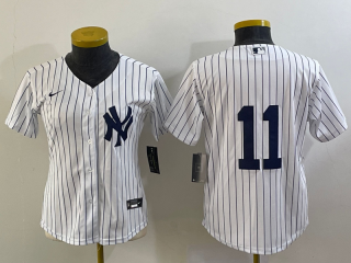 Women's New York Yankees #11 Anthony Volpe White Cool Base Stitched Jersey(Run Small) 2