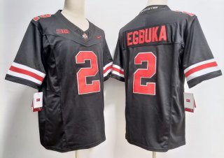 Ohio State Buckeyes #2 Emeka Egbuka black jersey