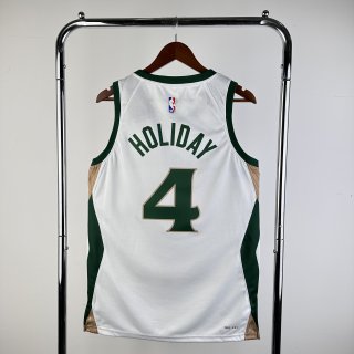 Boston Celtics #4 Jrue Holiday 2023-24 white city jersey