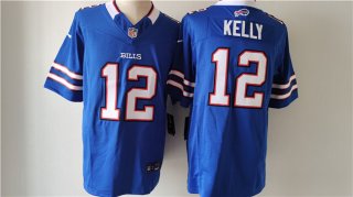 Buffalo Bills #12 Jim Kelly Blue 2023 F.U.S.E. Vapor Untouchable Limited Stitched