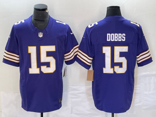 Minnesota Vikings #15 Josh Dobbs Purple 2023 F.U.S.E. Throwback Limited Stitched