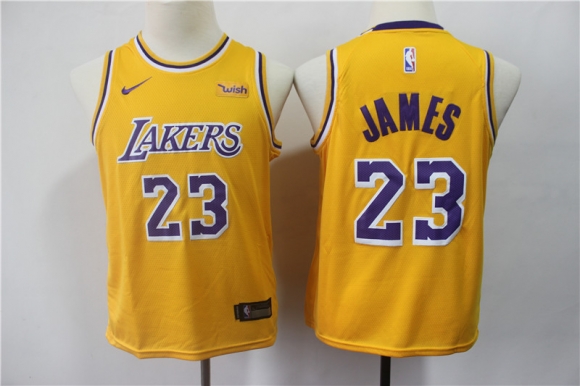 Men's Los Angeles Lakers #23 james yellow youth jersey