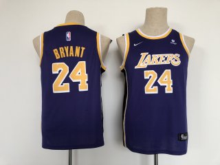 Men's Los Angeles Lakers #24 Kobe Bryant purple jersey