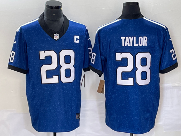 Indianapolis Colts #28 Jonathan Taylor Blue 2023 F.U.S.E 40th Anniversary Vapor