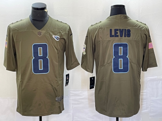 Tennessee Titans #8 Will Levis salute to service limited jersey