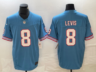 Tennessee Titans #8 Will Levis Light Blue 2023 F.U.S.E. Vapor Limited Throwback