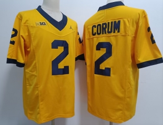 Michigan Wolverines #2 Blake Corum gold jersey