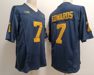 Michigan Wolverines #7 Donovan Edwards navy jersey