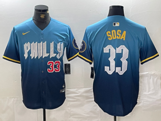 Philadelphia Phillies 33 blue city jersey 3