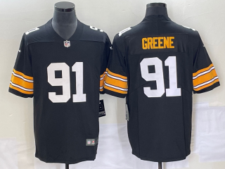 Men's Pittsburgh Steelers #91 Kevin Greene Black Vapor Untouchable Limited Stitched