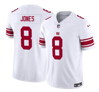 New York Giants #8 Daniel Jones White 2023 F.U.S.E. Vapor Untouchable Limited Stitched