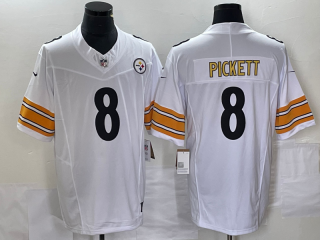 Pittsburgh Steelers #8 Pickett White 2023 F.U.S.E. Vapor Untouchable Stitched