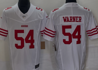 San Francisco 49ers #54 white Warner Red 2023 F.U.S.E. Vapor Untouchable Limited