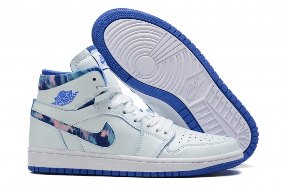 Jordan 1 white blue shoes 36-45