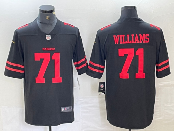 San Francisco 49ers #71 Williams black Vapor Untouchable Limited Football