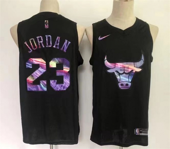 Chicago Bulls #23 Michael Jordan Black Stitched Basketball Jersey