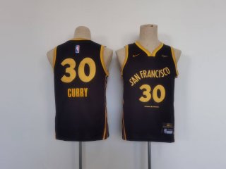 outh Golden State Warriors #30 Stephen Curry 2022-2023 Black City Edition Stitched Basketball