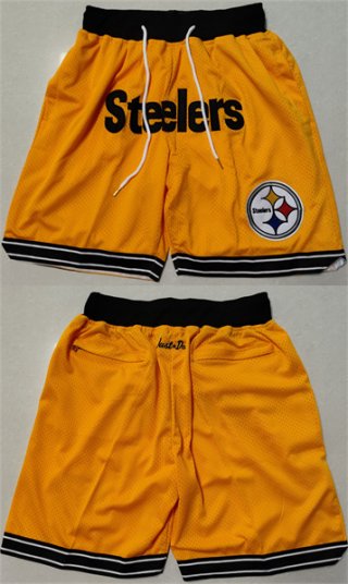 Pittsburgh Steelers Gold Shorts (Run Small)