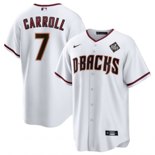 Arizona Diamondbacks #7 Corbin Carroll White 2023 World Series Home Cool Base Stitched