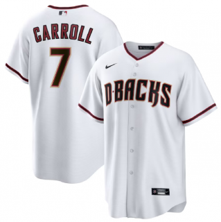 Arizona Diamondbacks #7 Corbin Carroll White Cool Base Stitched Baseball Jersey