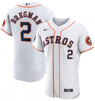 Houston Astros #2 Alex Bregman White 2022 World Series Flex Base Stitched