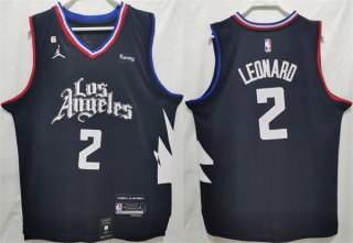 Los Angeles Clippers #2 Kawhi Leonard Black Stitched Jersey