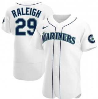 Seattle Mariners #29 Cal Raleigh White Flex Base Stitched Jersey