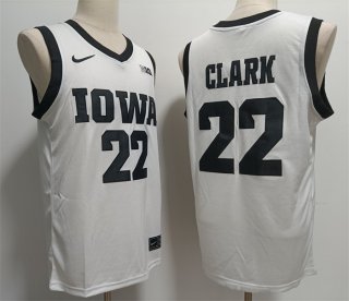 Iowa Hawkeyes #22 Caitlin Clark White Stitched Jersey