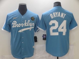 Los Angeles Dodgers #24 bryant blue throwback jersey