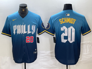 Philadelphia Phillies #20 city 2024 blue jersey 3