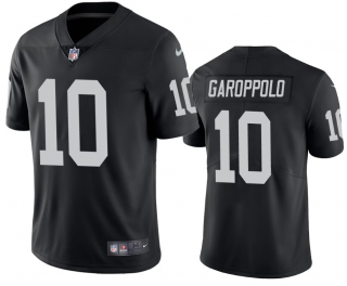 Men's Las Vegas Raiders #10 Jimmy Garoppolo Black Vapor Untouchable Stitched Football