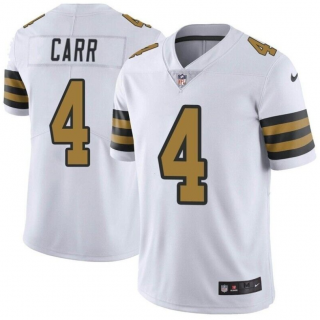 Men's New Orleans Saints #4 Derek Carr White Color Rush Limited Stitched Jersey