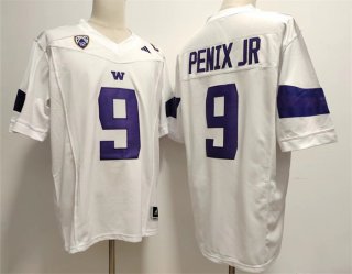 Washington Huskies #9 Michael Penix Jr. White Stitched Jersey