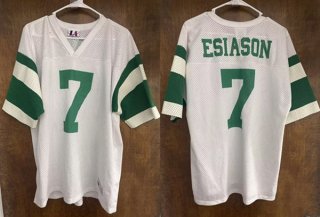 Men's New York Jets #7 Boomer Esiason White Stitched Jersey