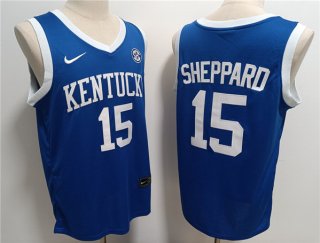 Kentucky Wildcats #15 Reed Sheppard Blue Stitched Jersey