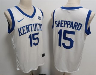 Kentucky Wildcats #15 Reed Sheppard White Stitched Jersey