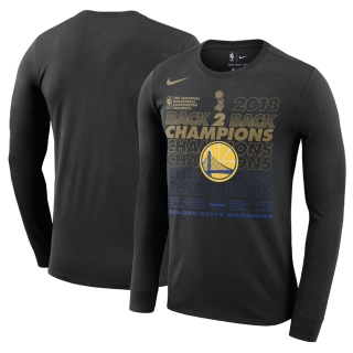 Golden State Warriors Nike 2018 NBA Finals Champions Locker Room Long Sleeve T-Shirt – Black