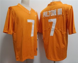 Notre Tennessee Volunteers #7 Joe Milton III Orange Stitched Jersey