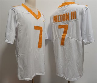 Notre Tennessee Volunteers #7 Joe Milton III White Stitched Jersey