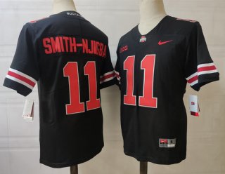 Ohio State Buckeyes #11 Jaxon Smith-Njigba Black with red number 2023 F.U.S.E. Limited Stitched Jersey