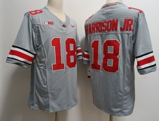 Ohio State Buckeyes #18 Marvin Harrison JR. Gray 2023 F.U.S.E. Limited Stitched Jersey