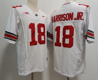 Ohio State Buckeyes #18 Marvin Harrison JR. white 2023 F.U.S.E. Limited Stitched Jersey