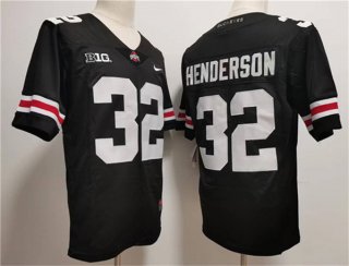 Ohio State Buckeyes #32 TreVeyon Henderson Black 2023 F.U.S.E. Limited Stitched Jersey