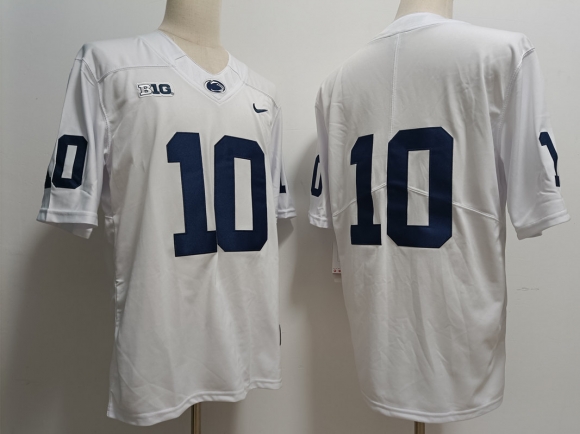 Penn State Nittany Lions #10 Nicholas Singleton white Stitched Jersey