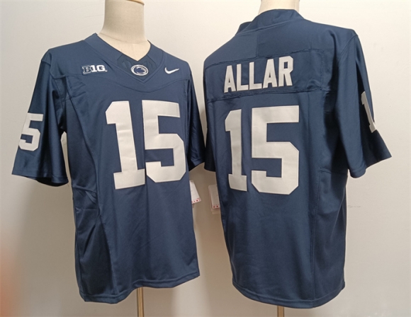 Penn State Nittany Lions #15 Drew Allar Navy Stitched Jersey