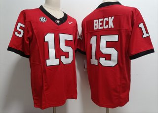 Gonzaga Bulldogs #15 Carson Beck red fuse Stitched Jersey