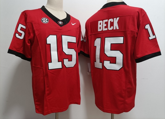 Gonzaga Bulldogs #15 Carson Beck red fuse Stitched Jersey