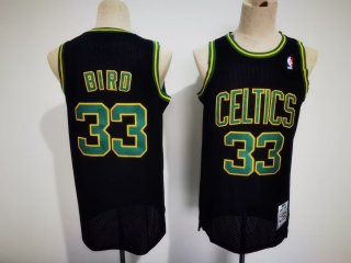 Boston Celtics #33 Larry Bird black jersey